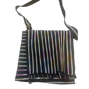 Vintage Fashion Angels Multi-Color Zipper Crossbody Bag - Iridescent